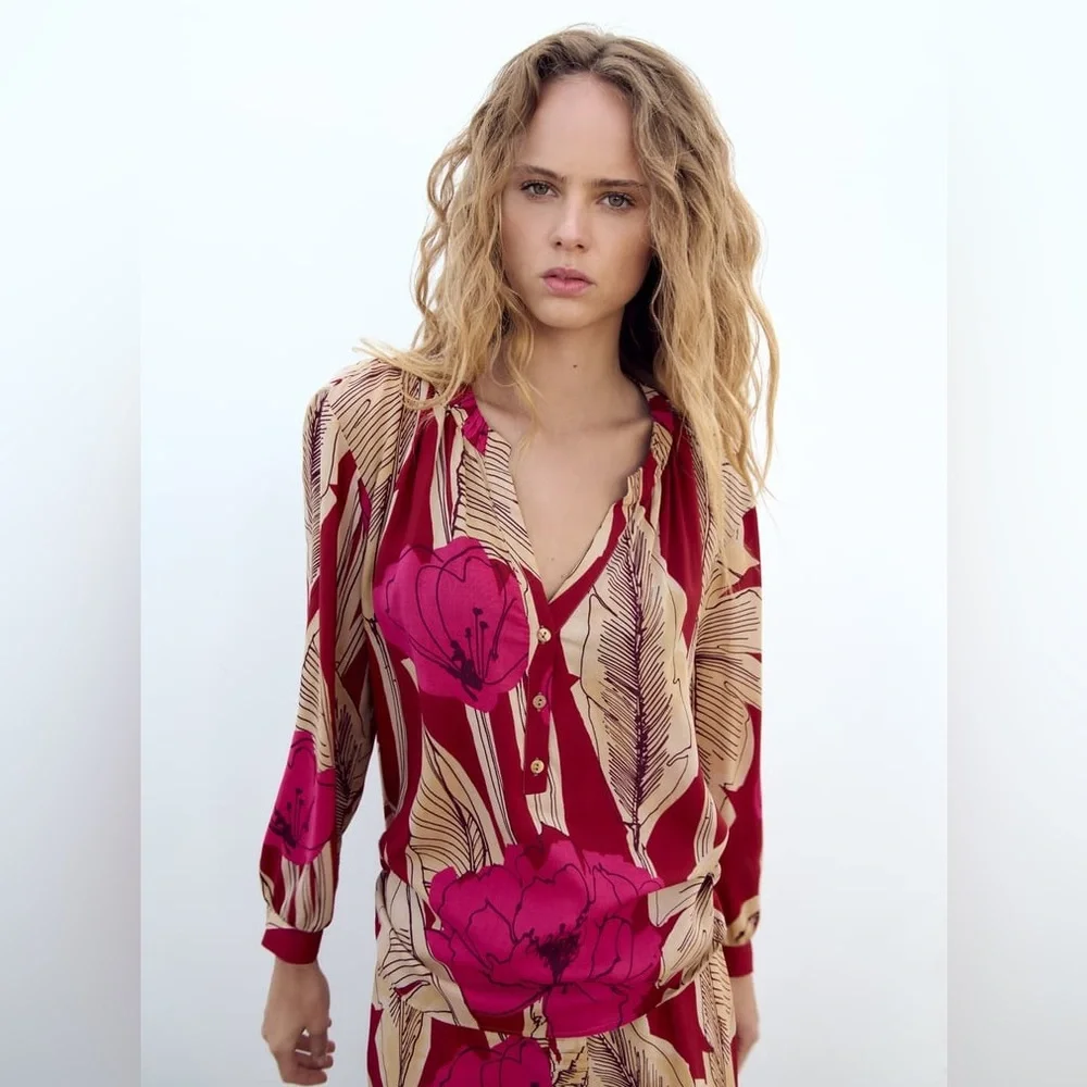 FLORAL PRINT SHIRT - Picture 8 of 11